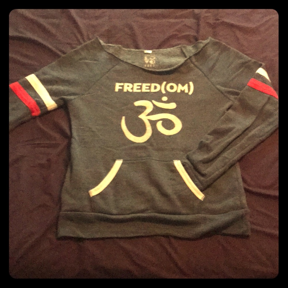 Om उँ Sweatshirt - off the shoulder